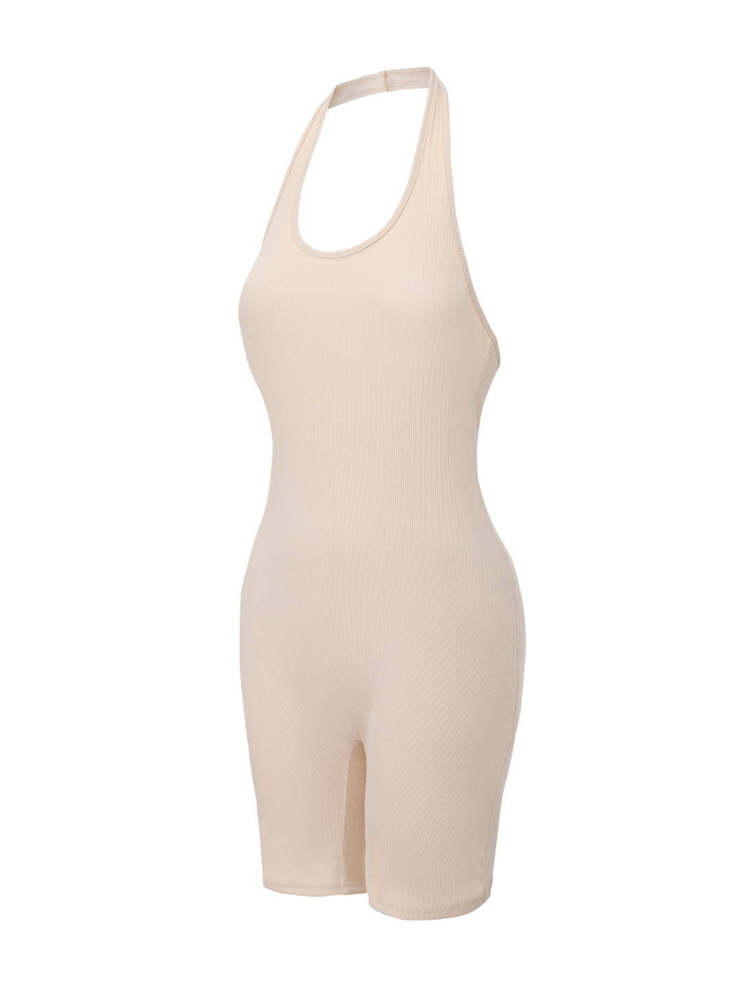 Karolin | Gerippter Body mit Neckholder und tiefem Rückenausschnitt
