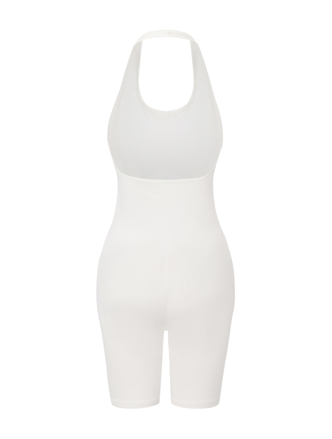 Karolin | Gerippter Body mit Neckholder und tiefem Rückenausschnitt