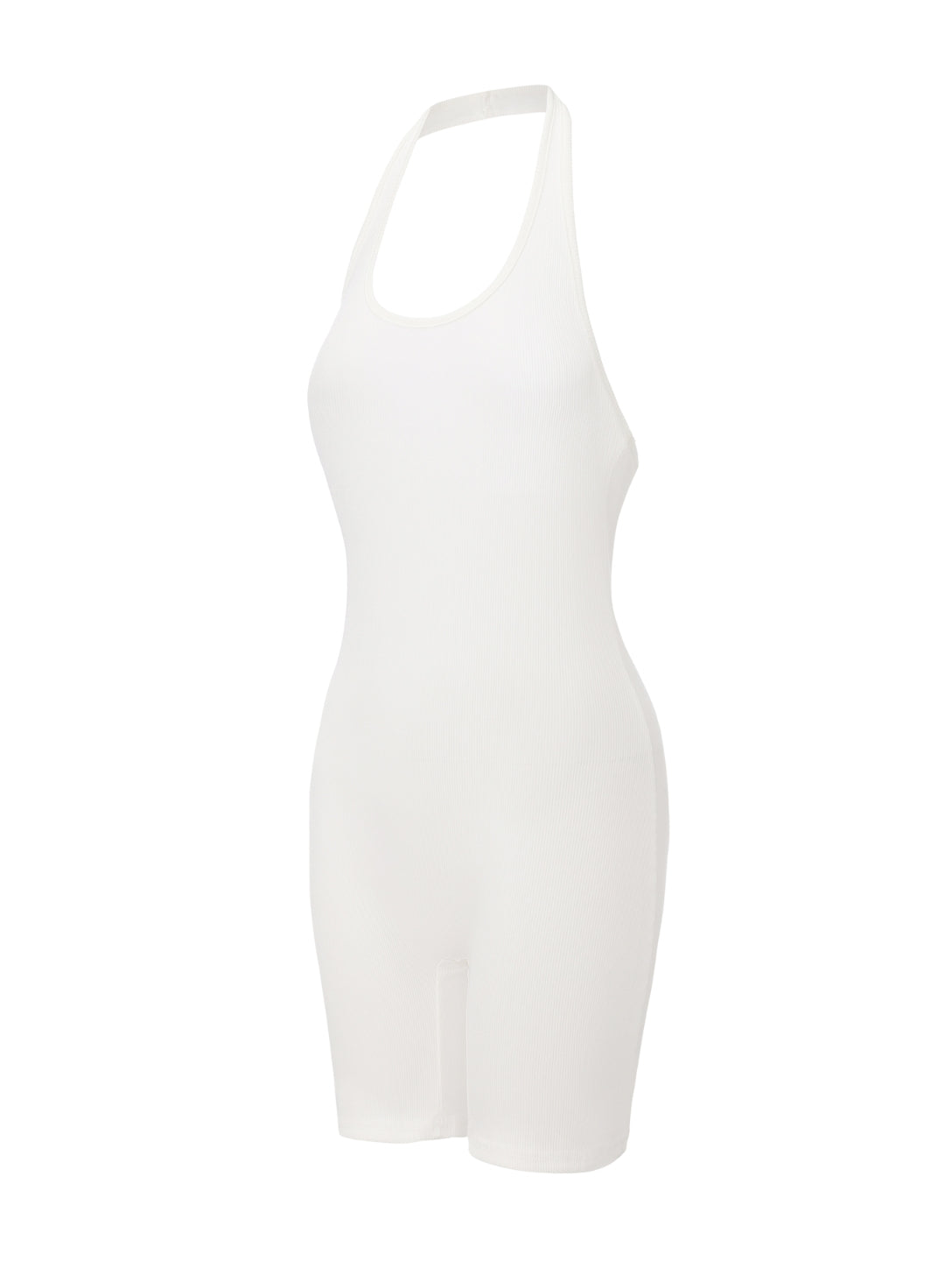 Karolin | Gerippter Body mit Neckholder und tiefem Rückenausschnitt