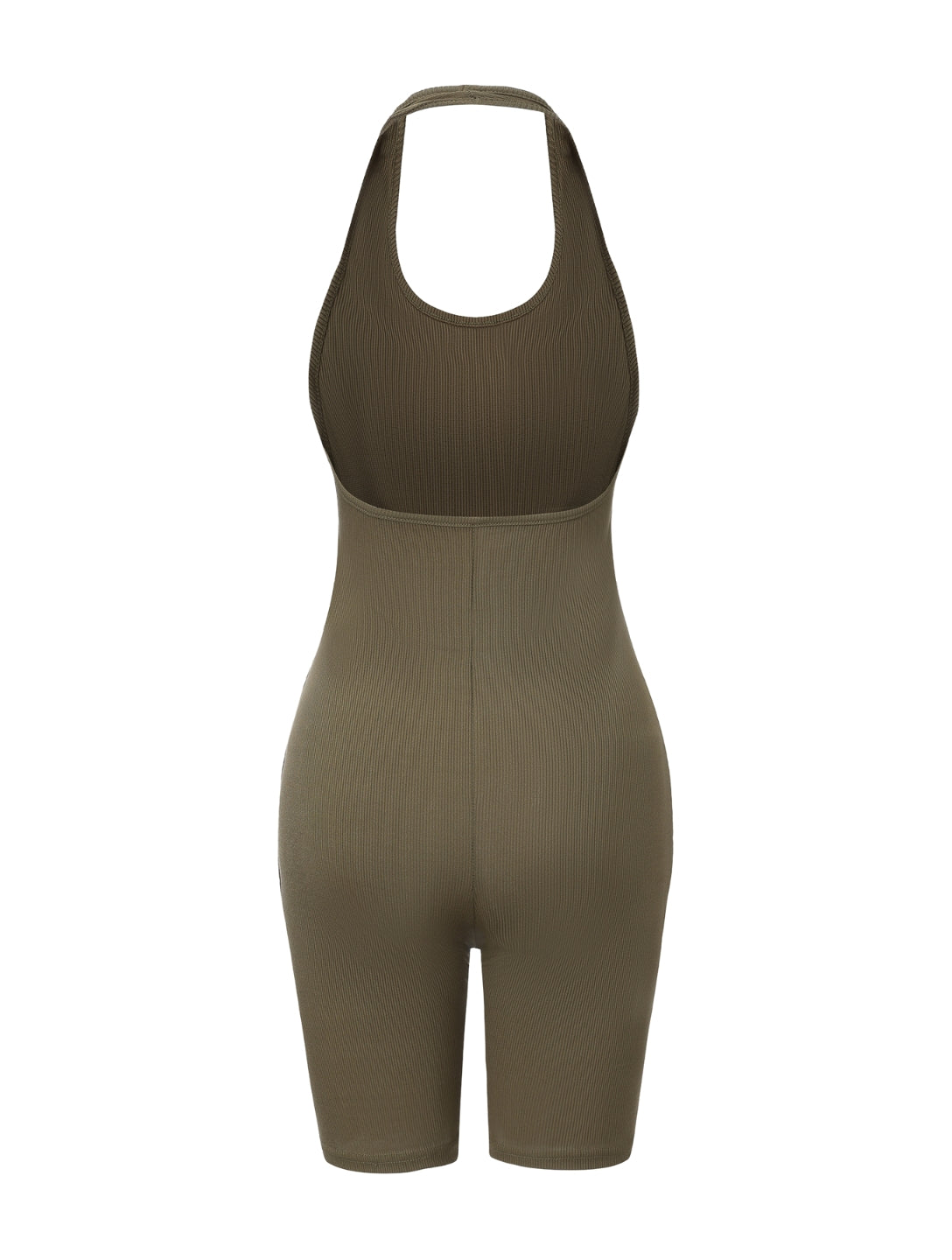 Karolin | Gerippter Body mit Neckholder und tiefem Rückenausschnitt