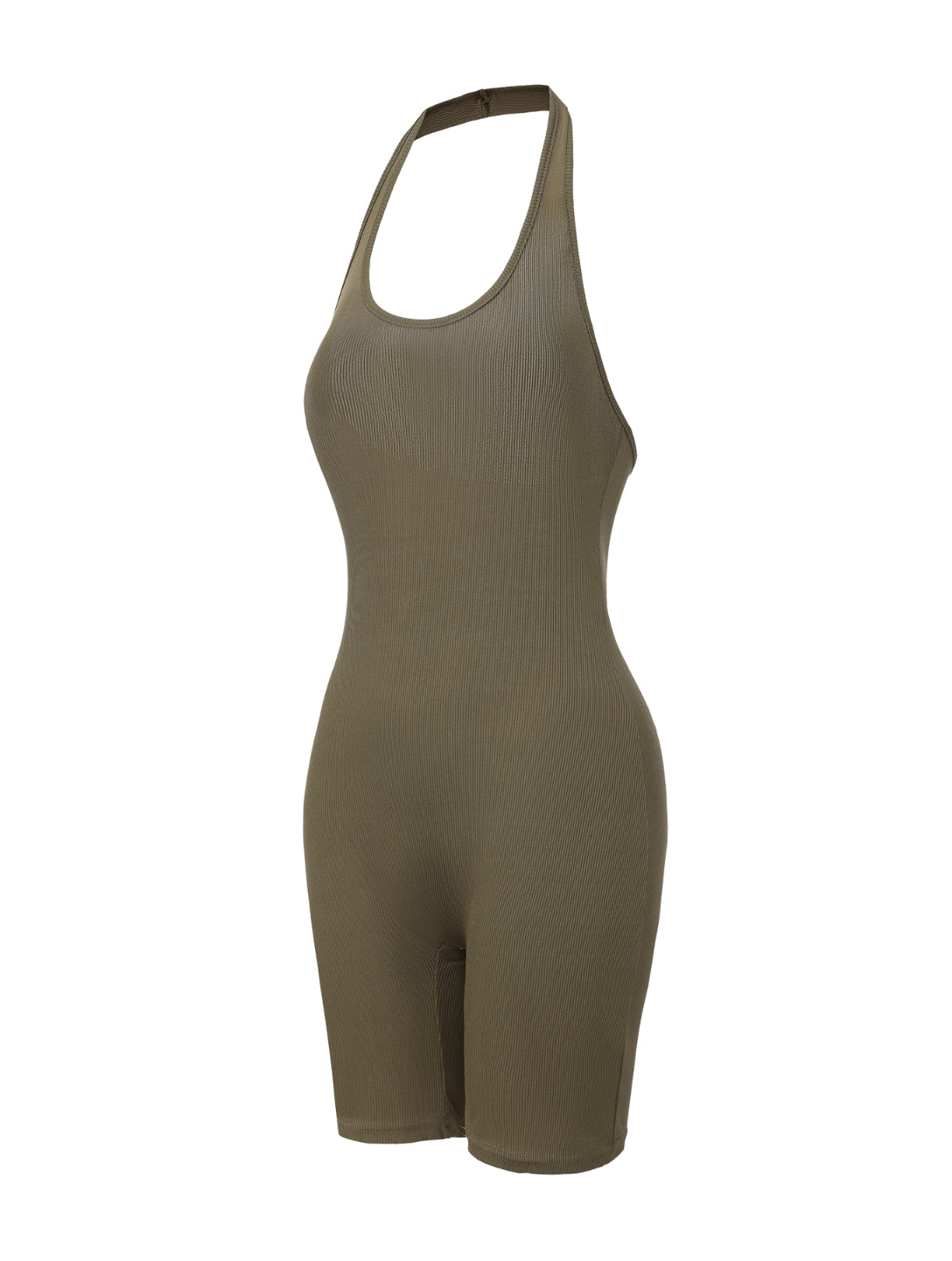 Karolin | Gerippter Body mit Neckholder und tiefem Rückenausschnitt
