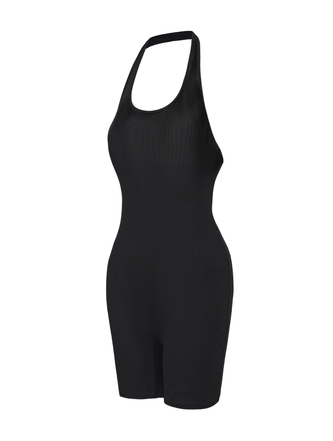 Karolin | Gerippter Body mit Neckholder und tiefem Rückenausschnitt