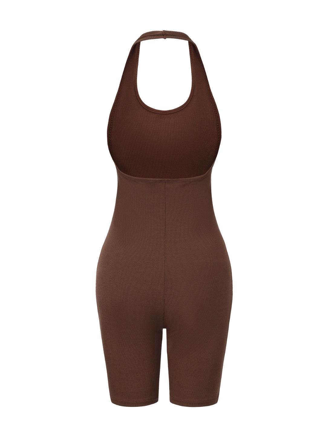 Karolin | Gerippter Body mit Neckholder und tiefem Rückenausschnitt