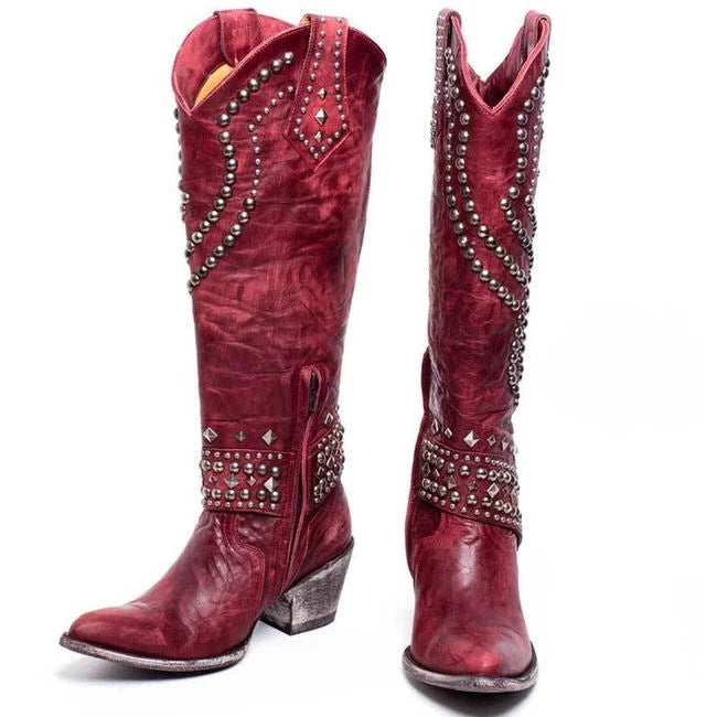 Alisha - Vintage-Stiefel mit hohem Schaft