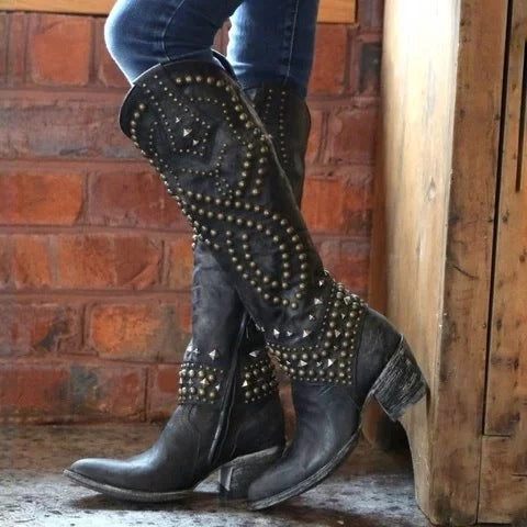 Alisha - Vintage-Stiefel mit hohem Schaft