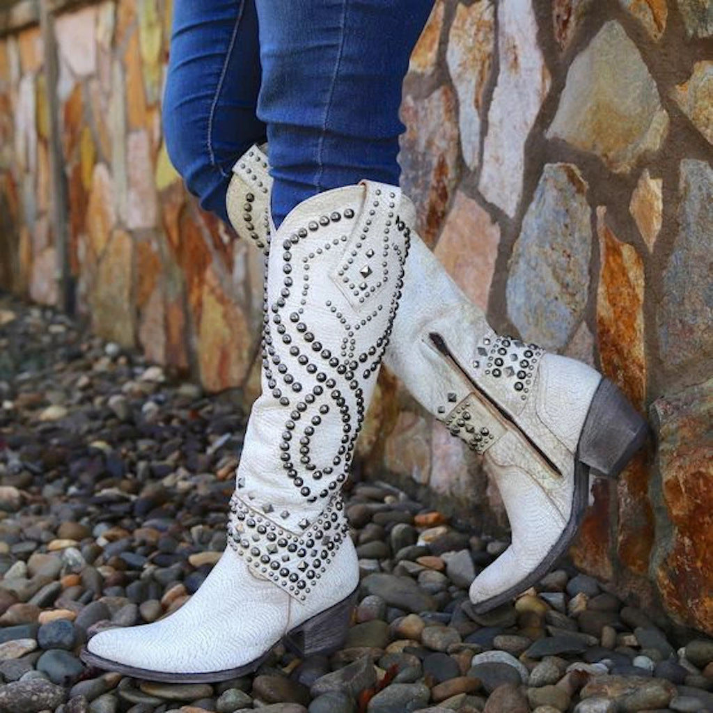 Alisha - Vintage-Stiefel mit hohem Schaft
