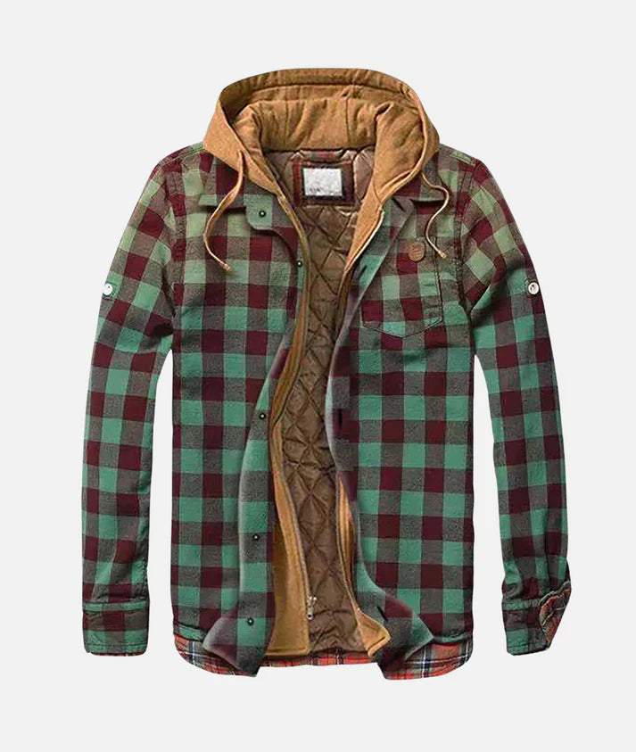 Reveur - Karierte Jacke mit Kapuze