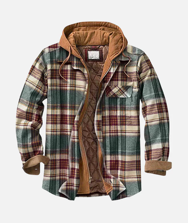 Reveur - Karierte Jacke mit Kapuze