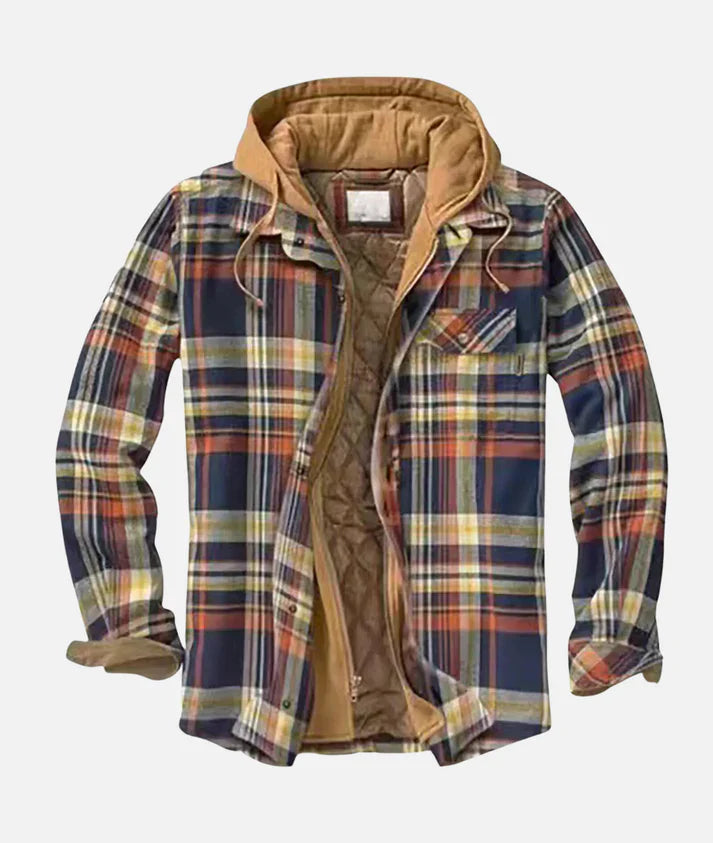 Reveur - Karierte Jacke mit Kapuze