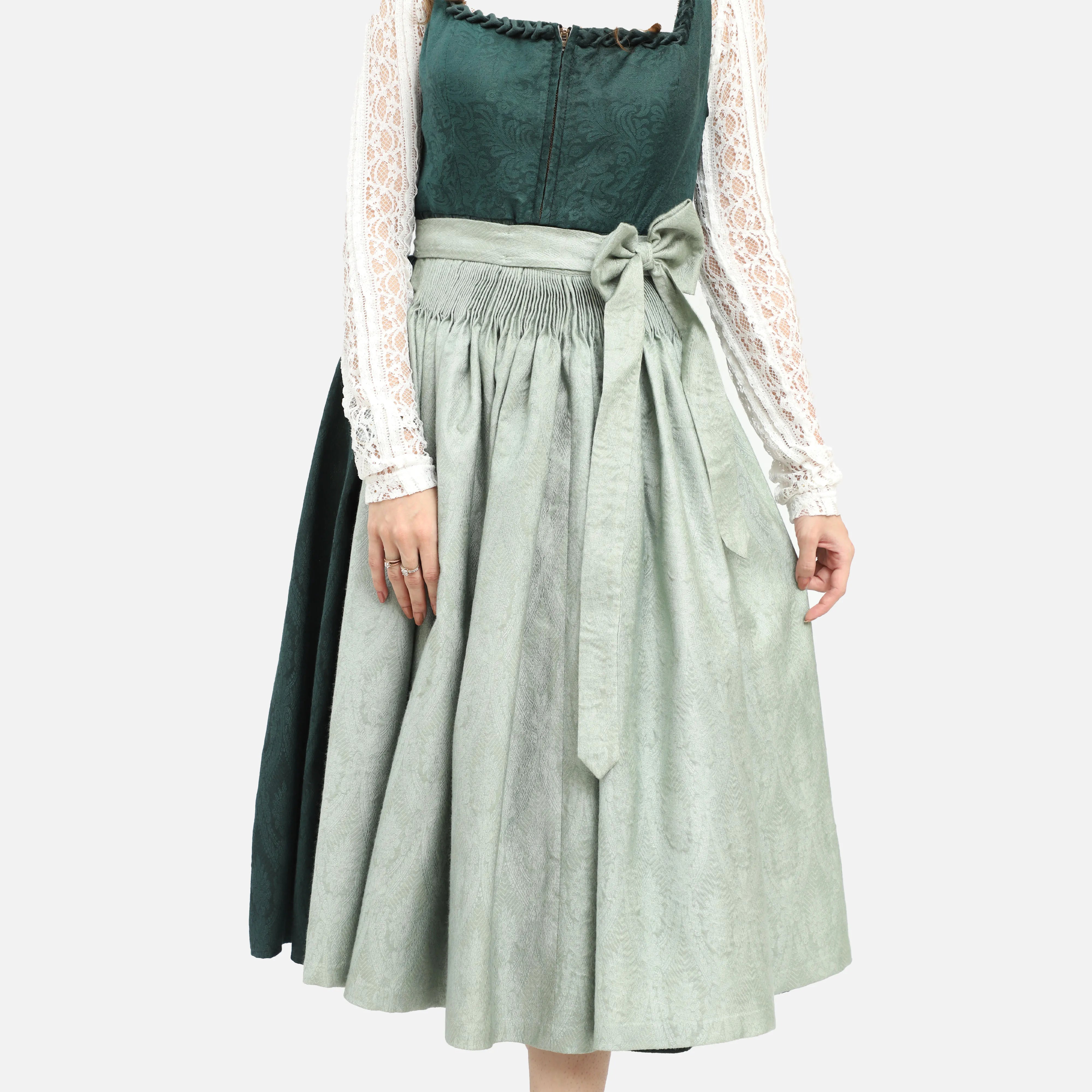 Silke | Bayerische Edition Grünes Midi Dirndlkleid