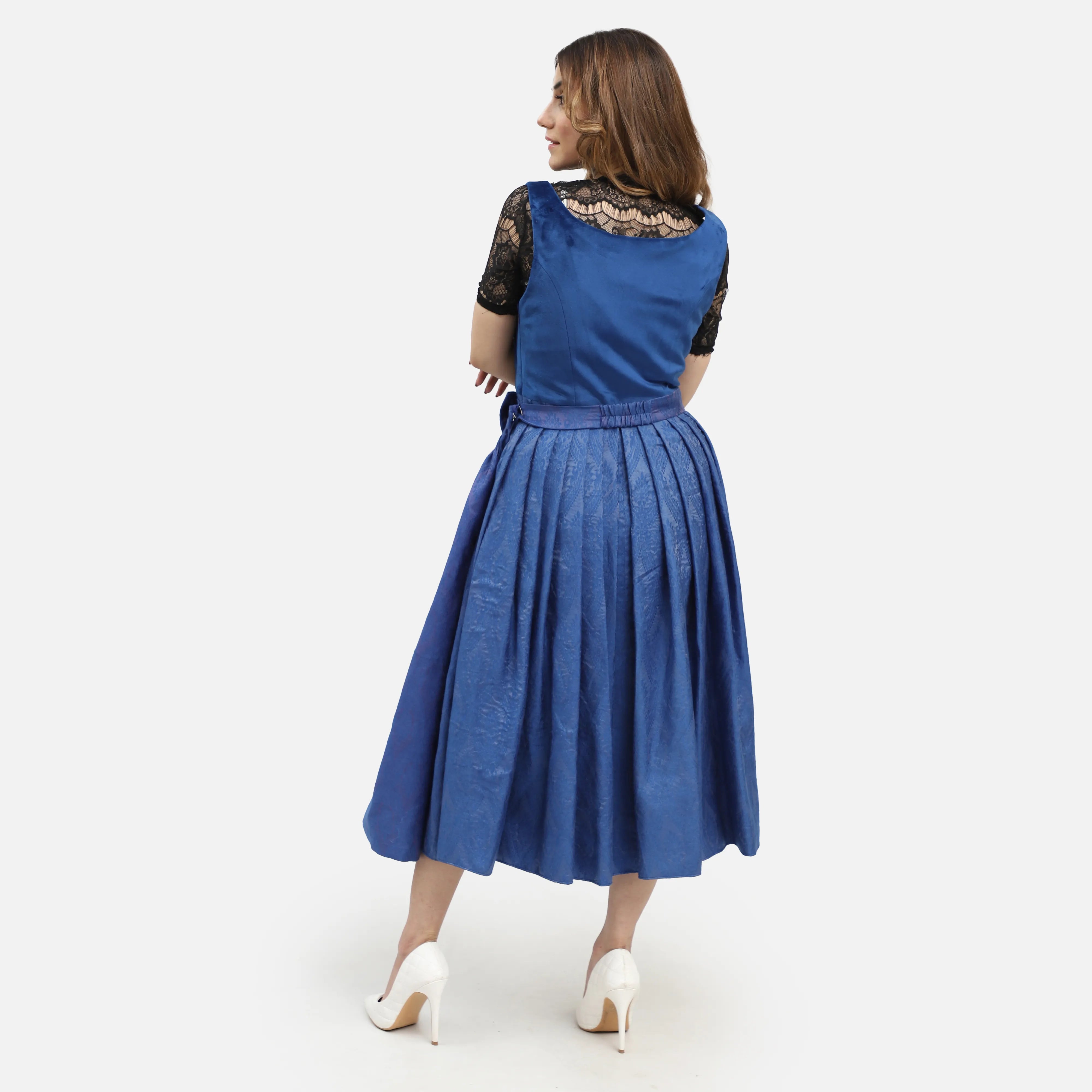 Nicole | Deutsches Dirndl Kleid in Indigoblau