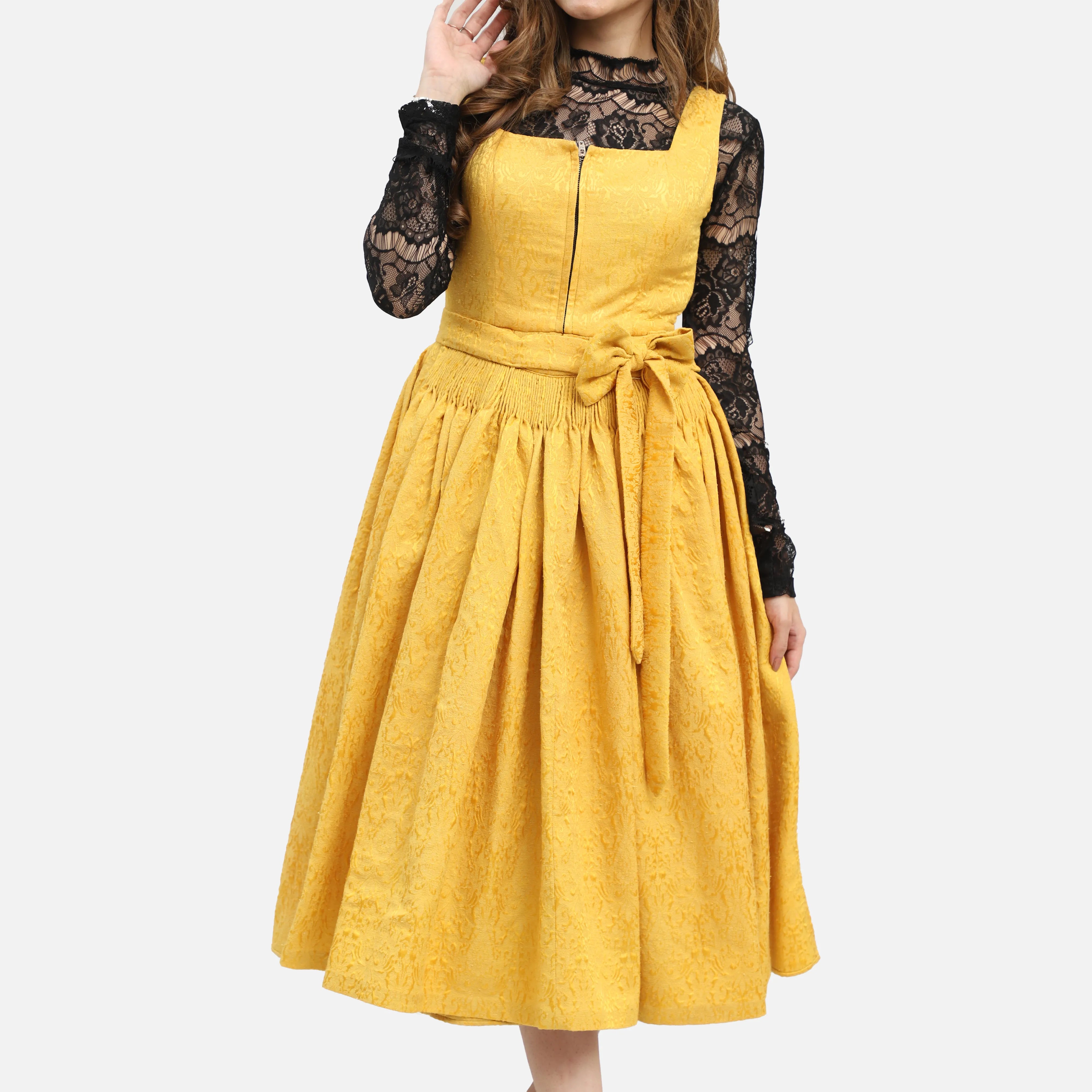 Sunny Yellow Dirndl Dress