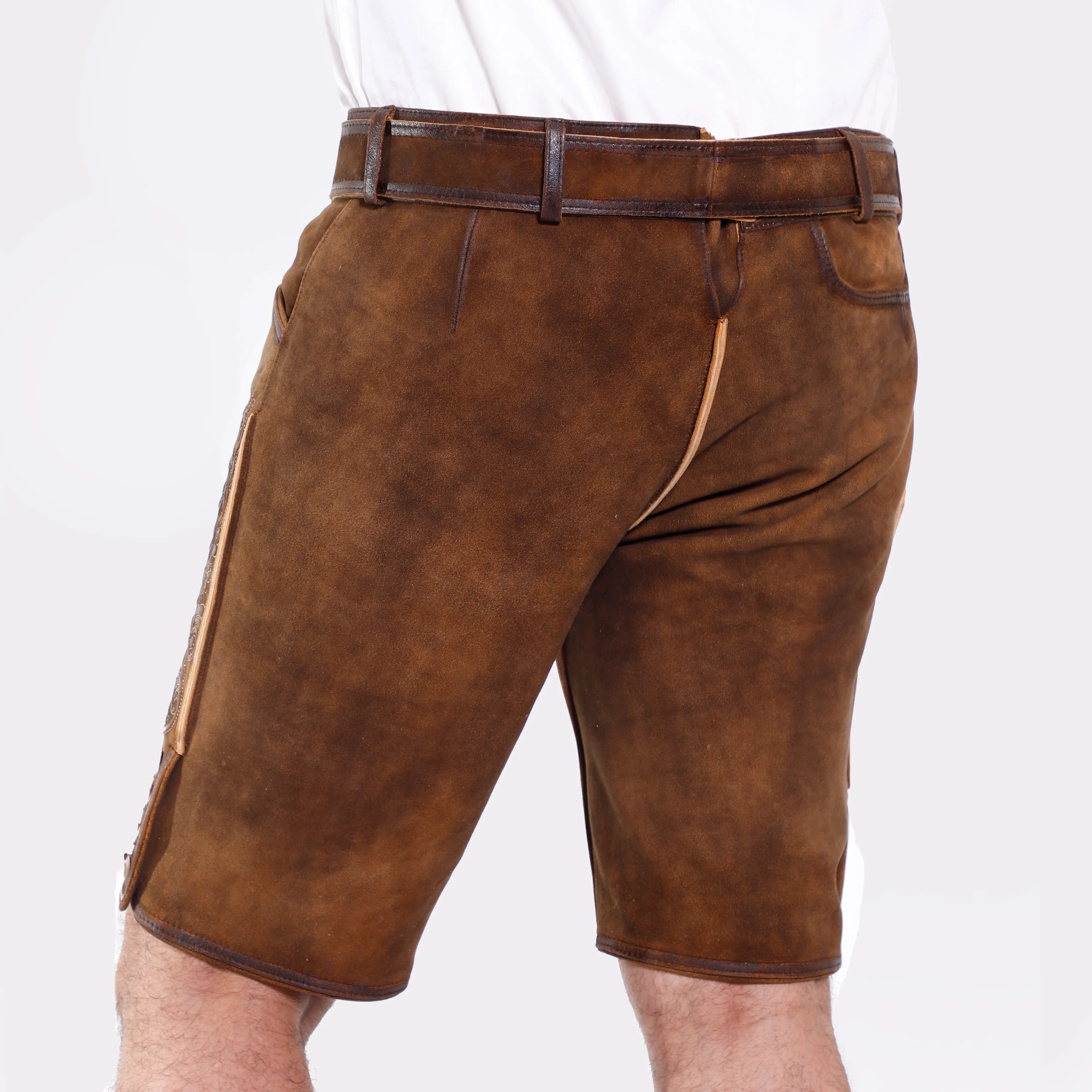 Swen | Starke braune Hose aus echtem Leder