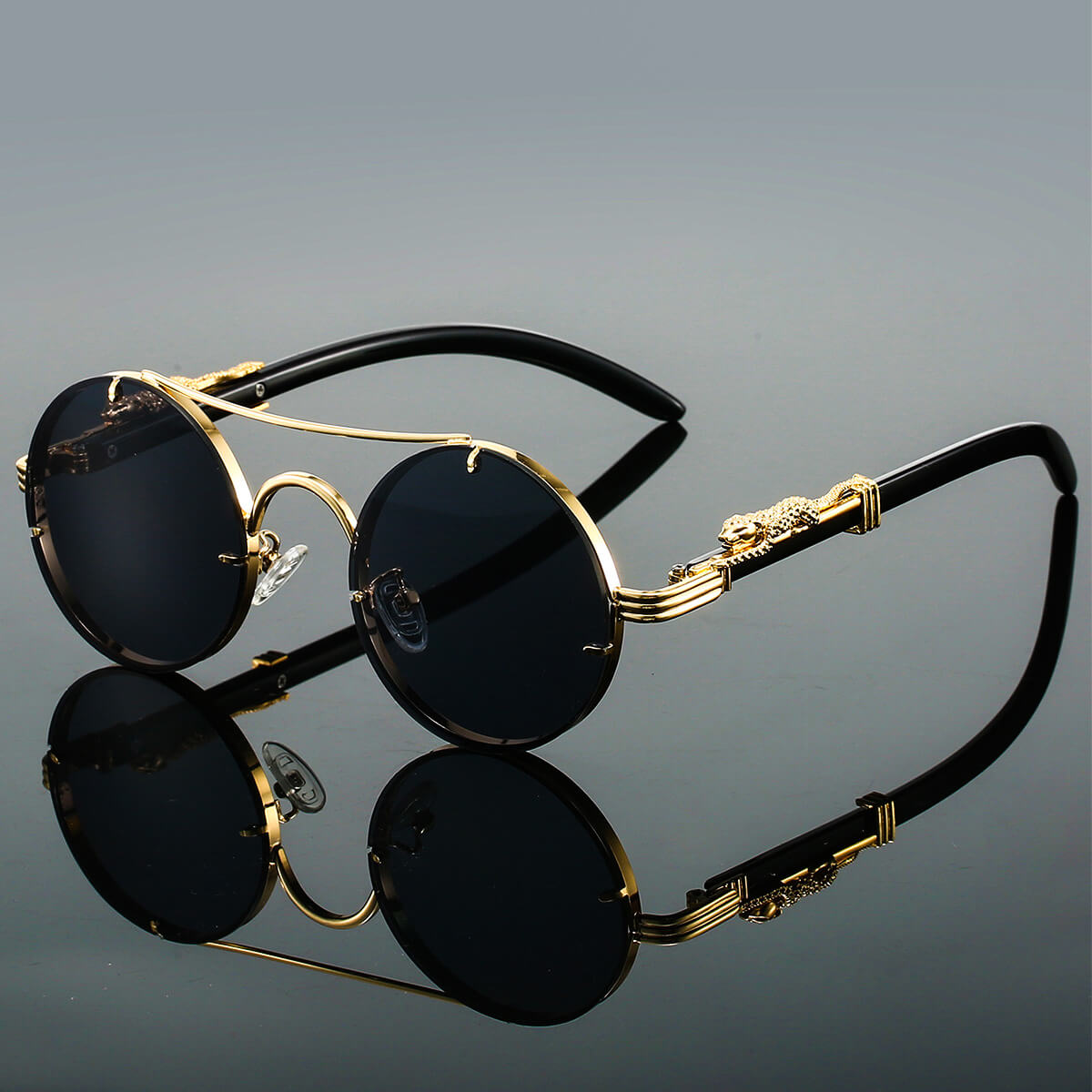 Rolf | Ovale Retro Sonnenbrille aus Metall