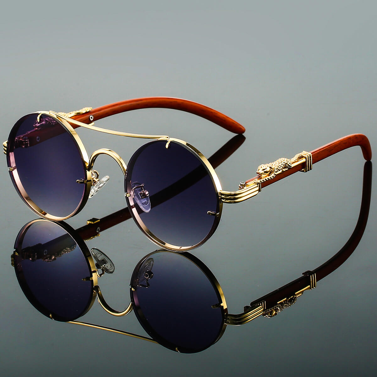 Rolf | Ovale Retro Sonnenbrille aus Metall