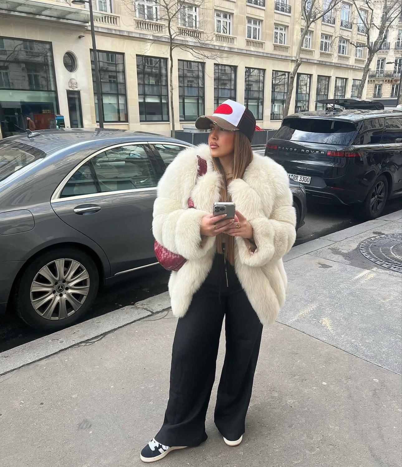 Straight Rows Long Coat - Ivory