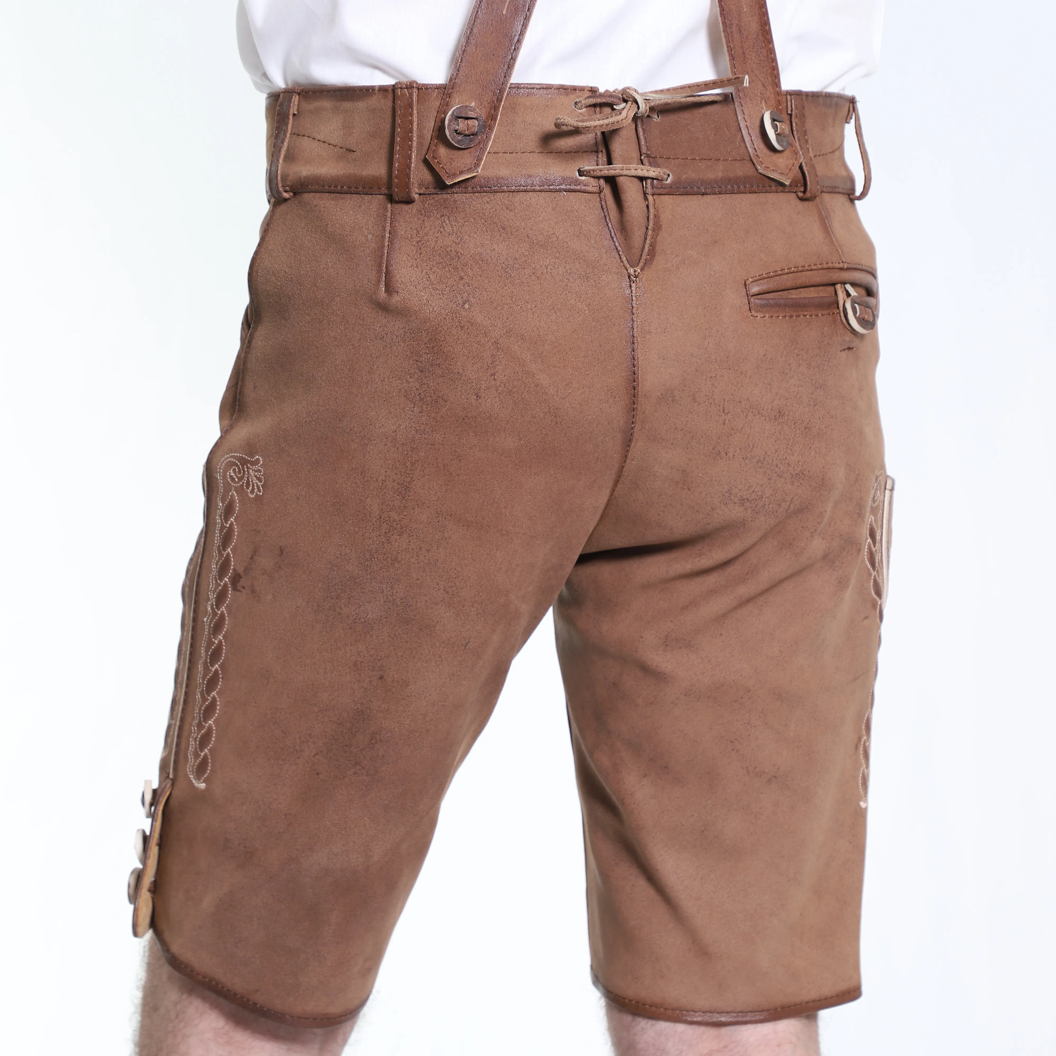 Alexander  | Rustikale deutsche Wildlederhose in Braun
