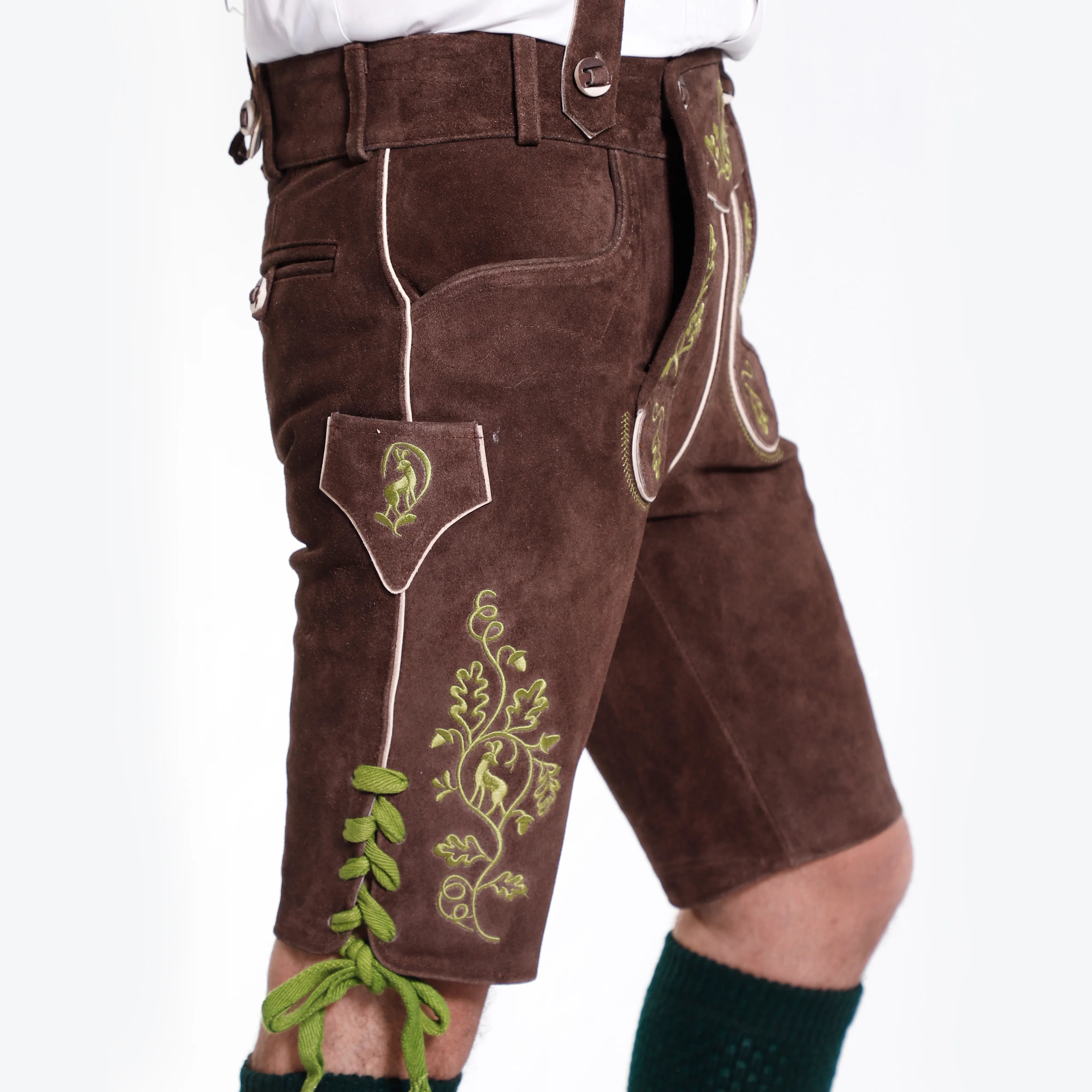 Stefan | Kastanienbraune Herren-Lederhose