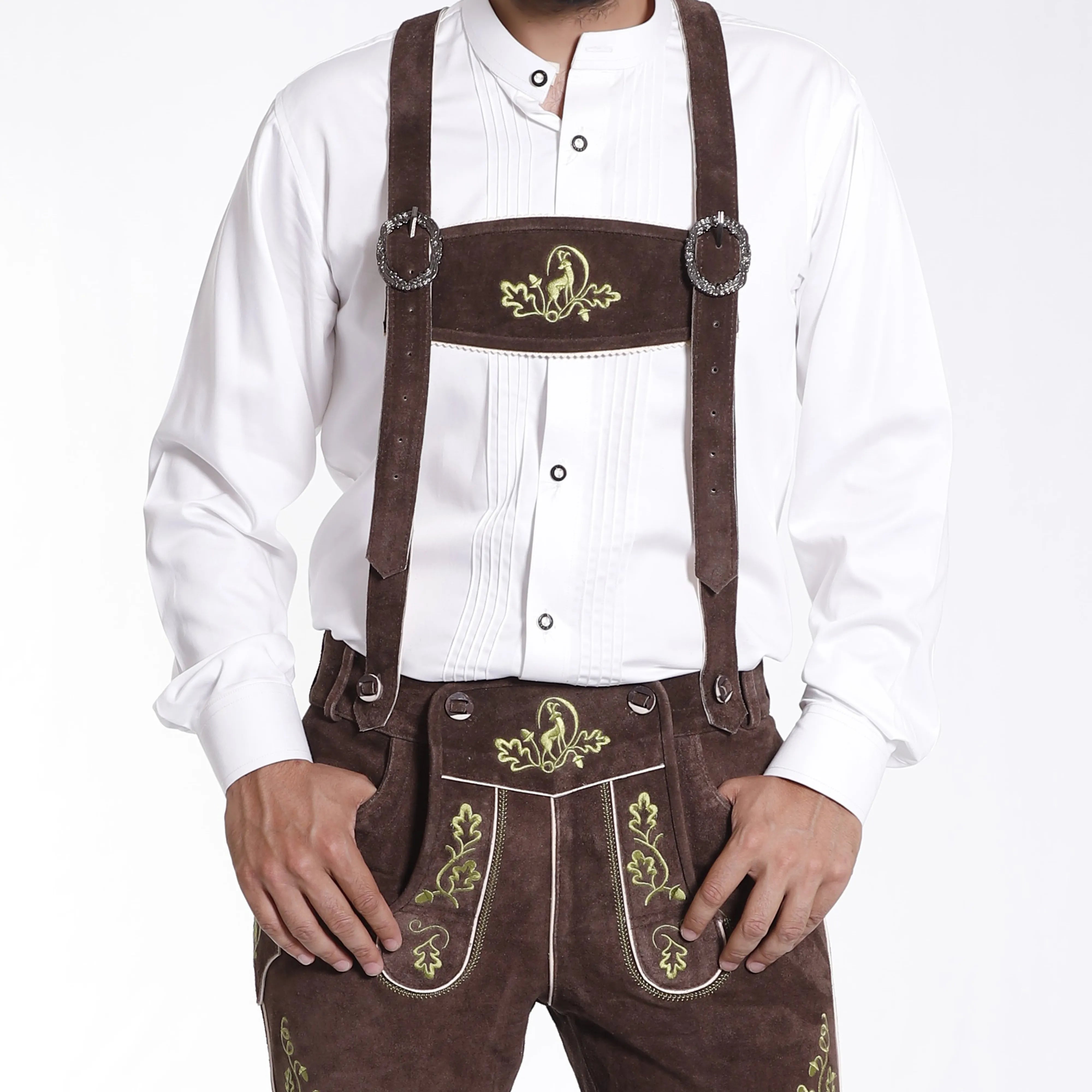 Stefan | Kastanienbraune Herren-Lederhose