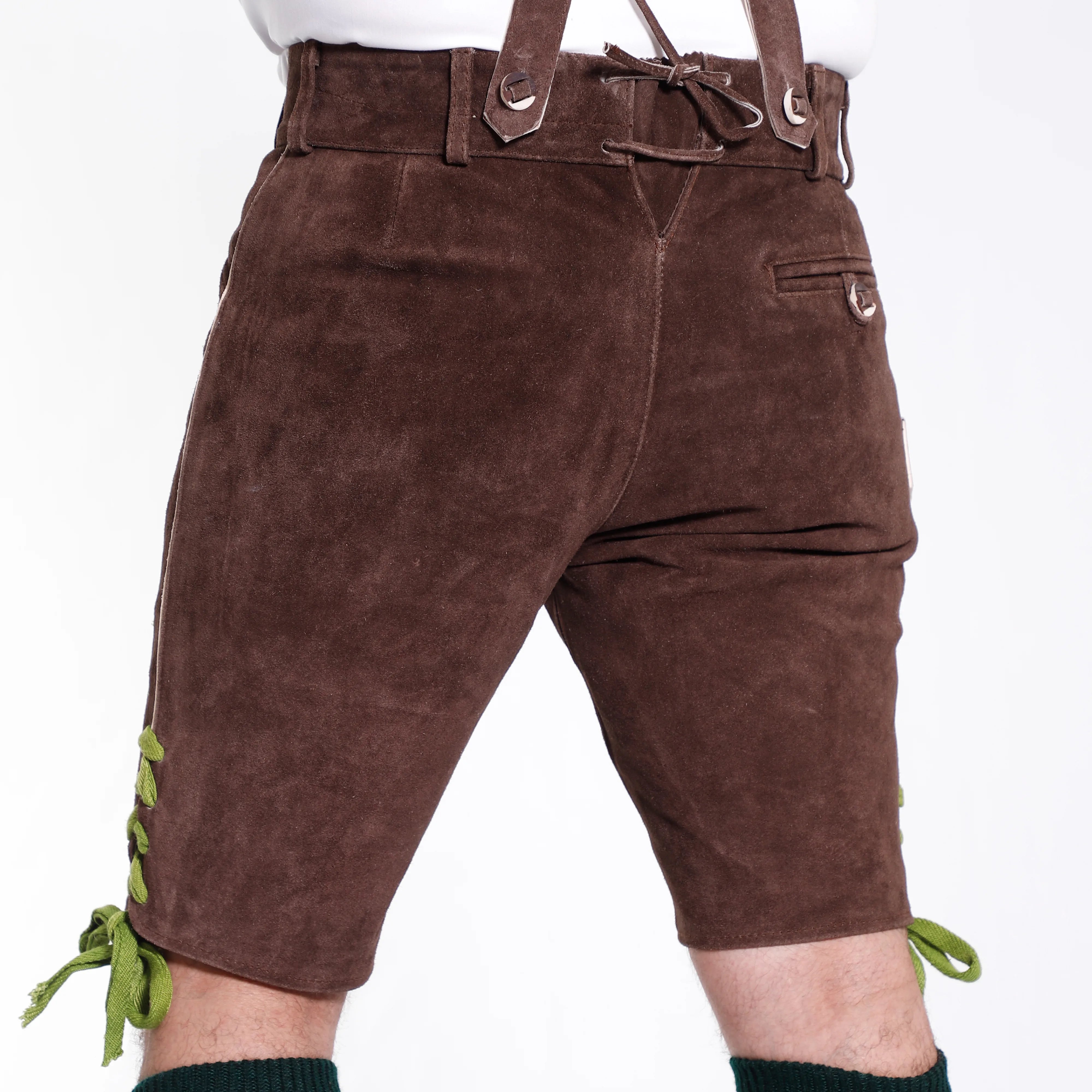 Stefan | Kastanienbraune Herren-Lederhose