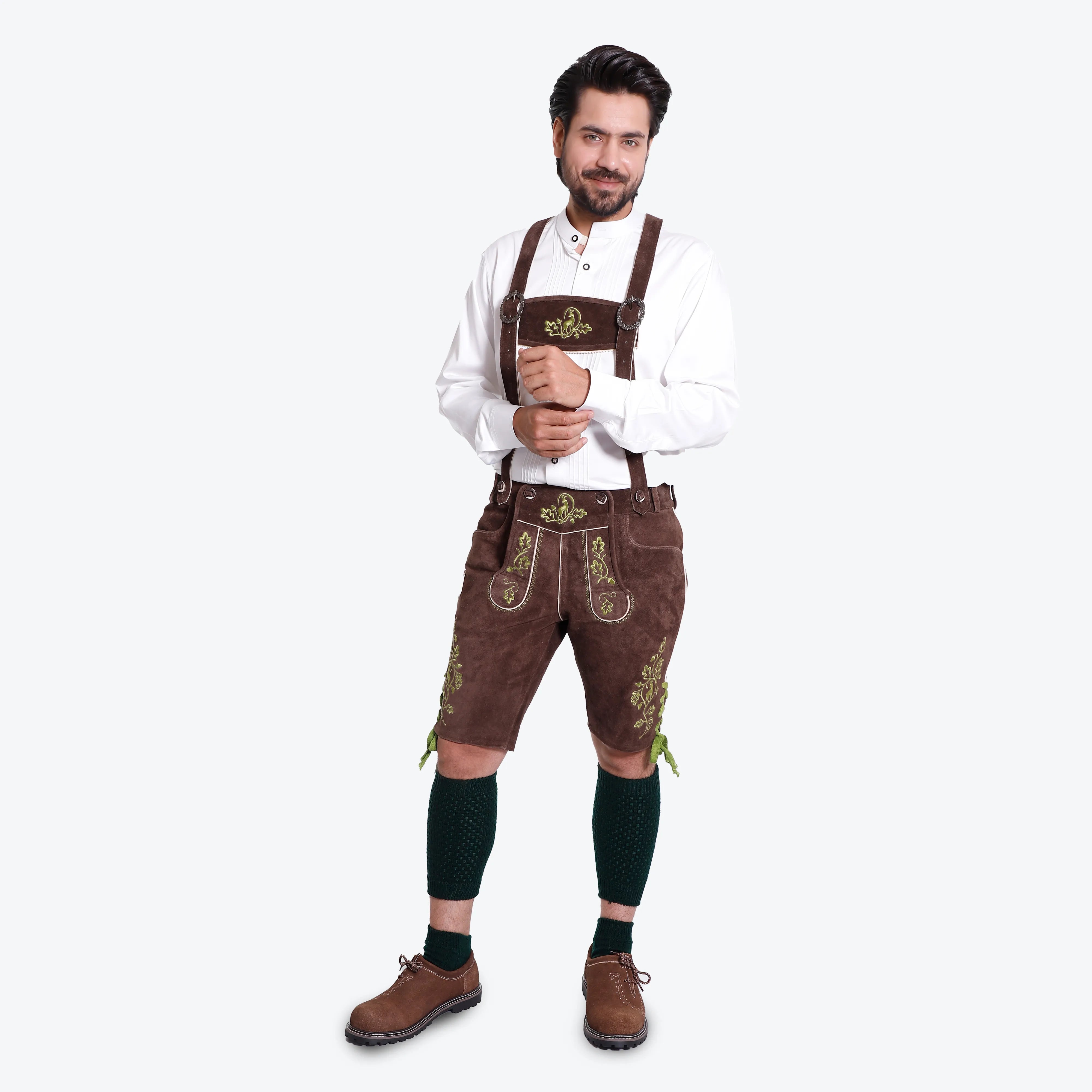 Stefan | Kastanienbraune Herren-Lederhose