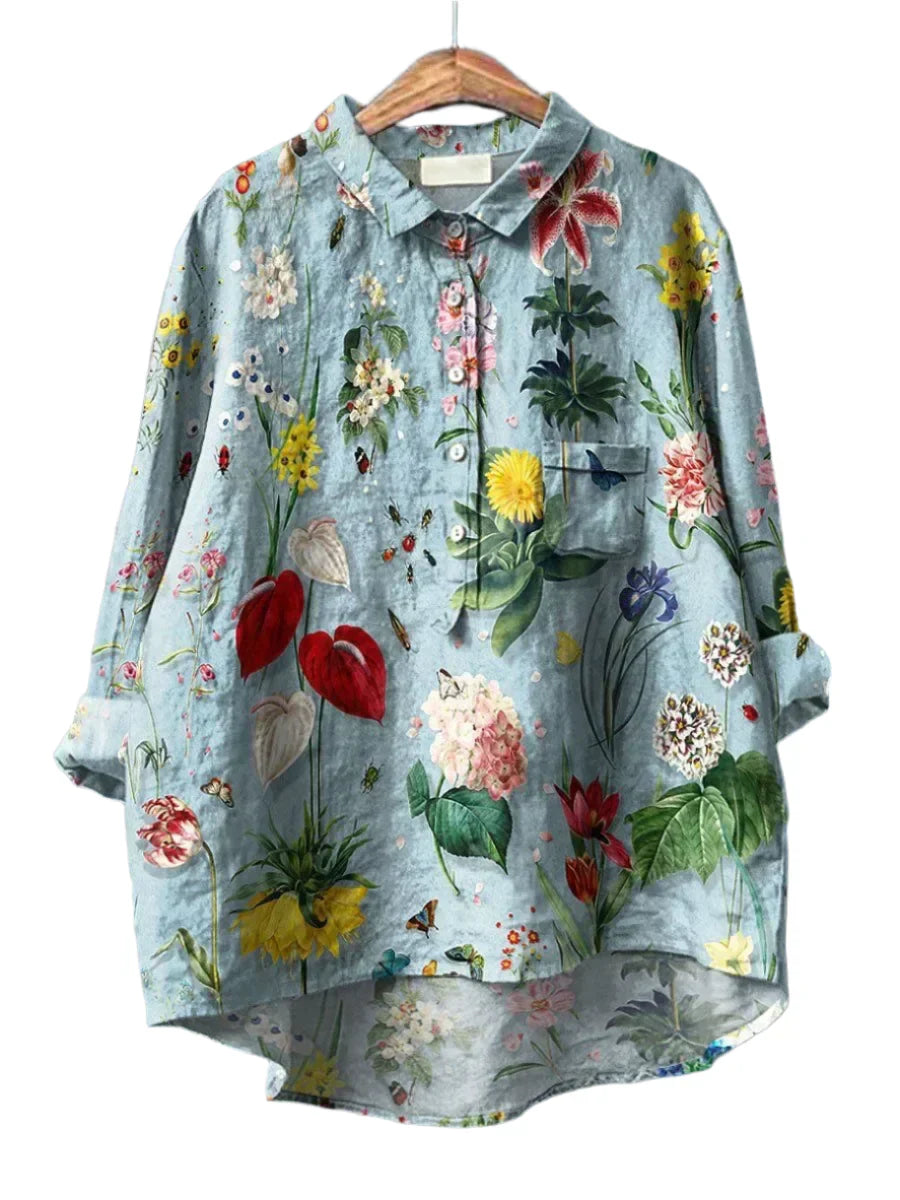 Sofia | Floral Print Loose Fit Sommer Bluse