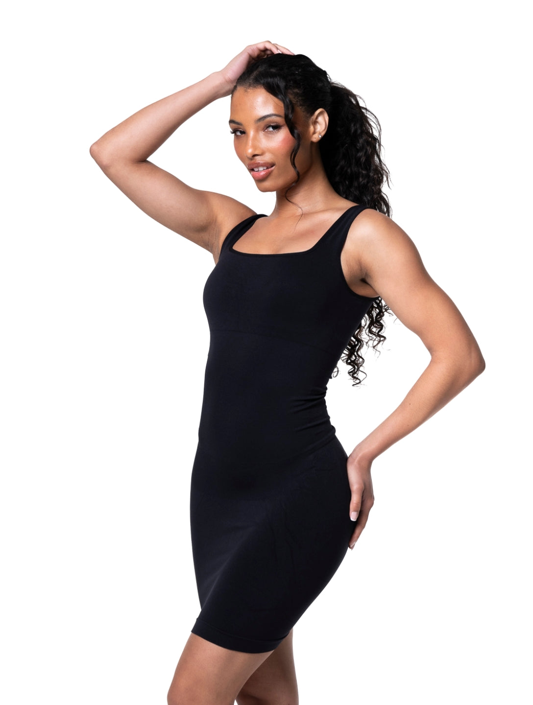 Brigitte | Nahtloses Shapewear-Minikleid mit quadratischem Ausschnitt
