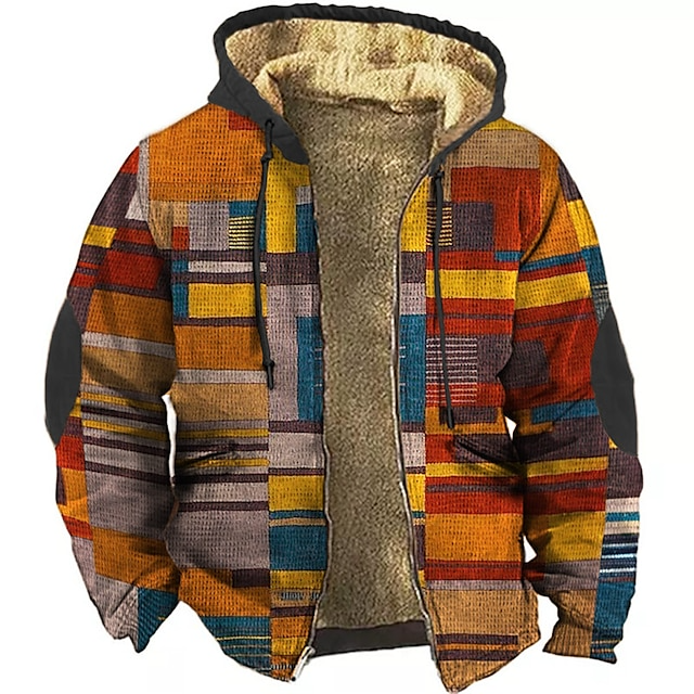 John | Colorblock Strickjacke mit Kapuze