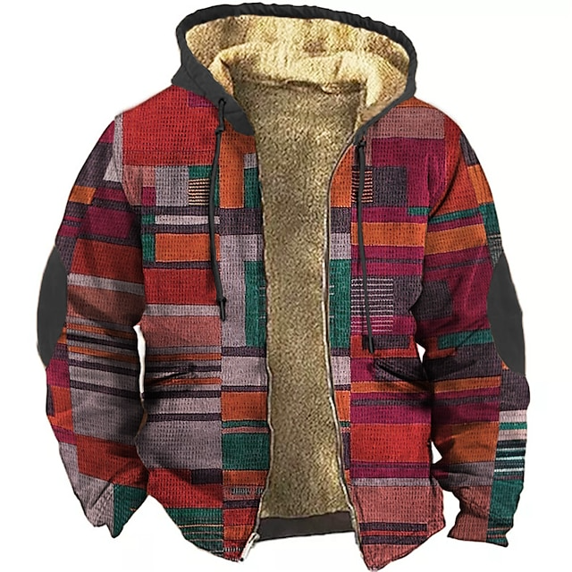 John | Colorblock Strickjacke mit Kapuze
