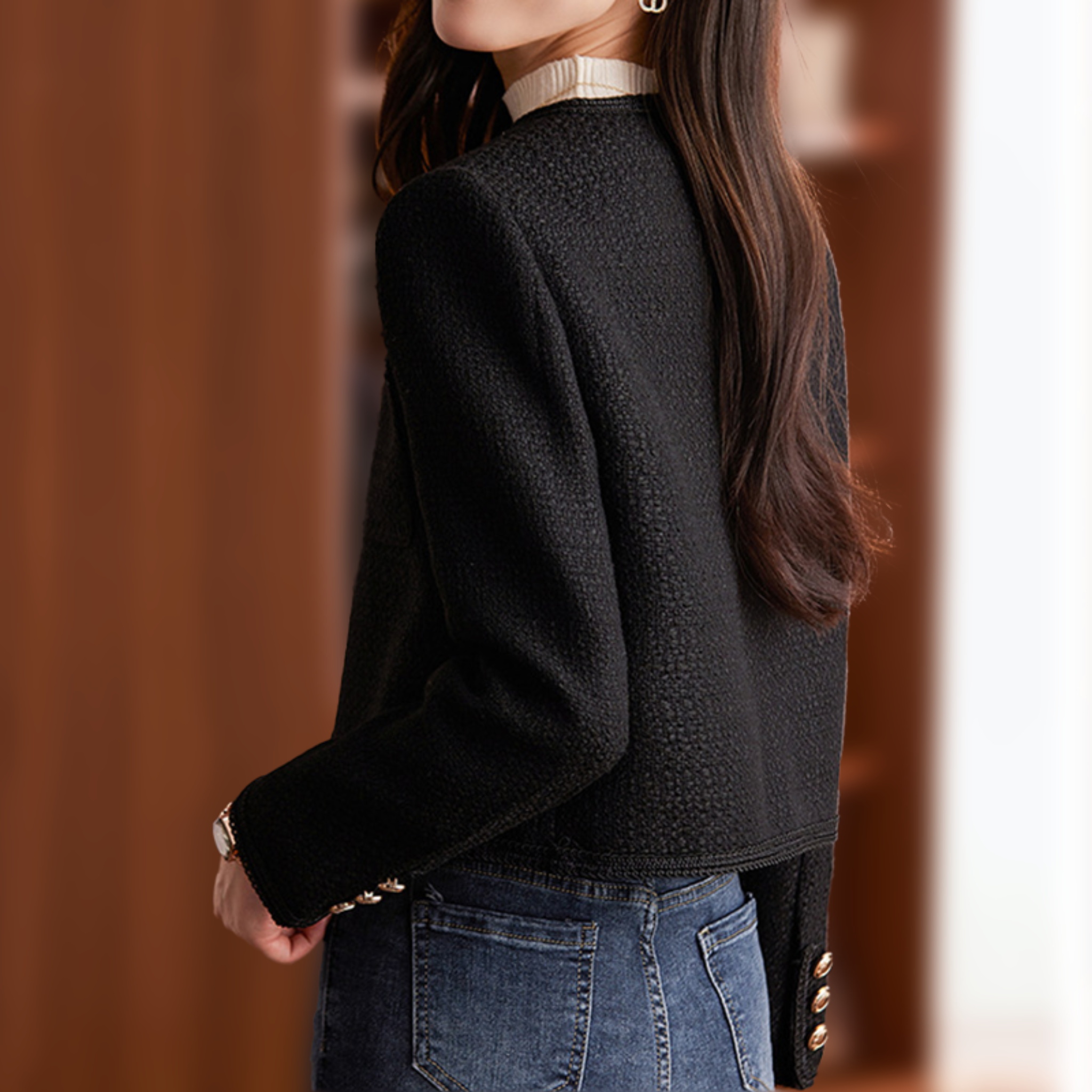 Kristin | Elegante Kurzjacke hochwertigem Tweed