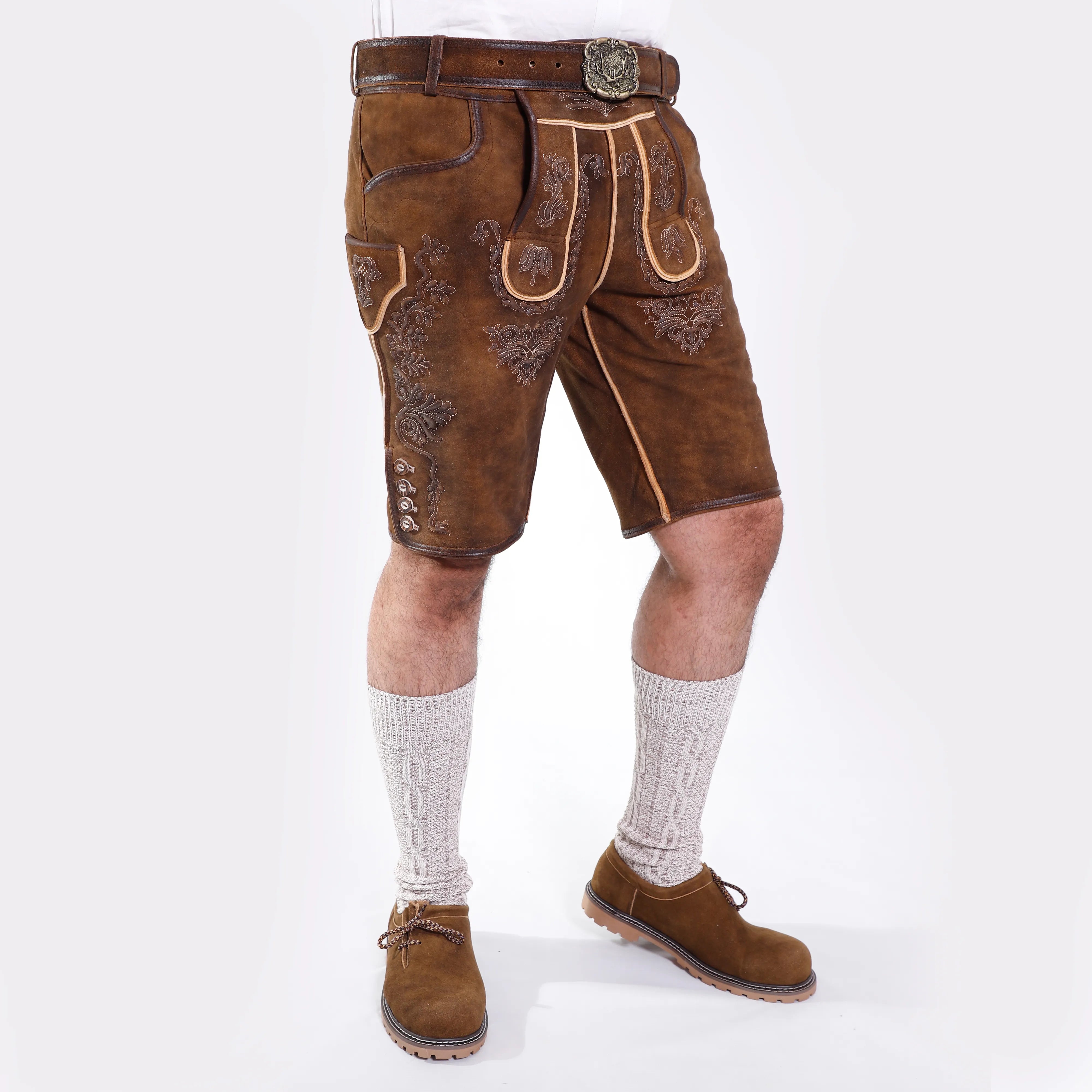 Swen | Starke braune Hose aus echtem Leder