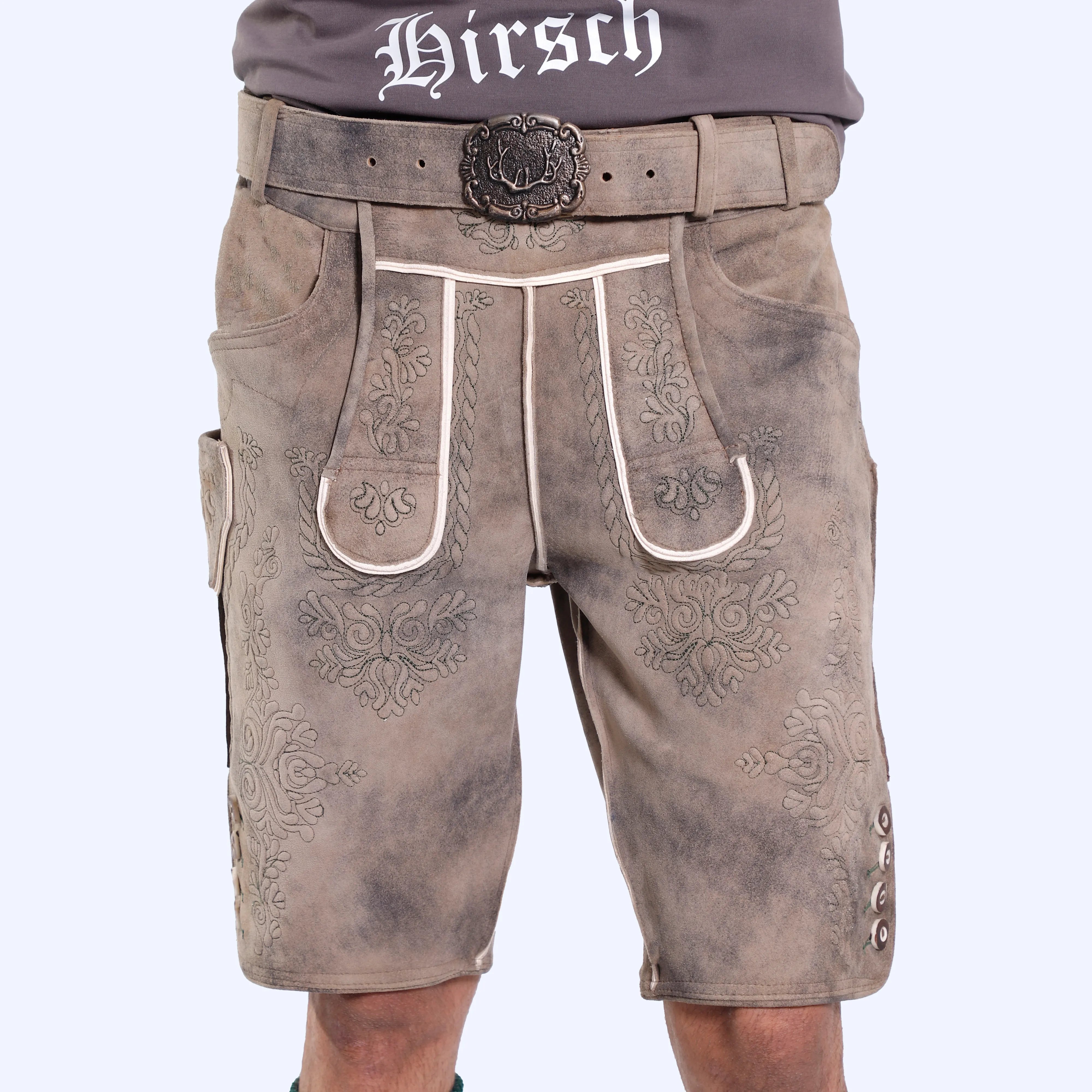 Smoke Gray Double Shaded Lederhosen Men