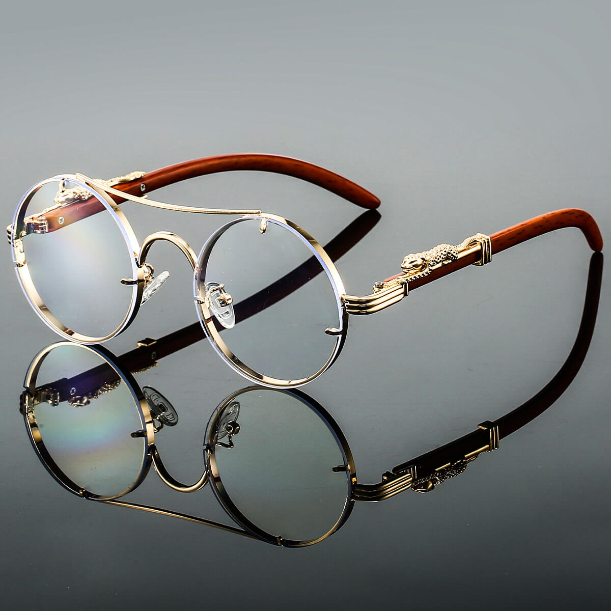 Rolf | Ovale Retro Sonnenbrille aus Metall