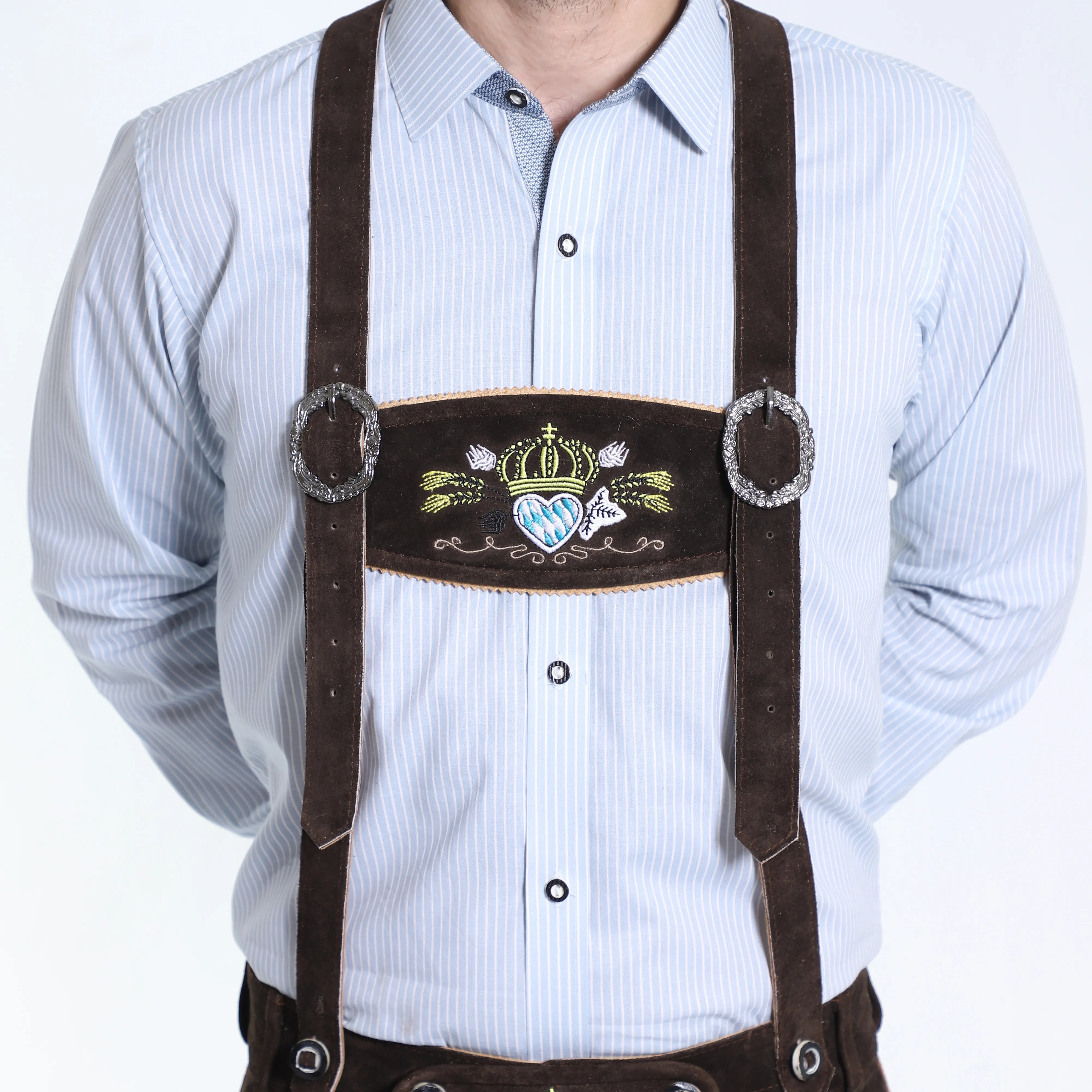 Daniel | Dunkelbraune authentische deutsche Lederhose