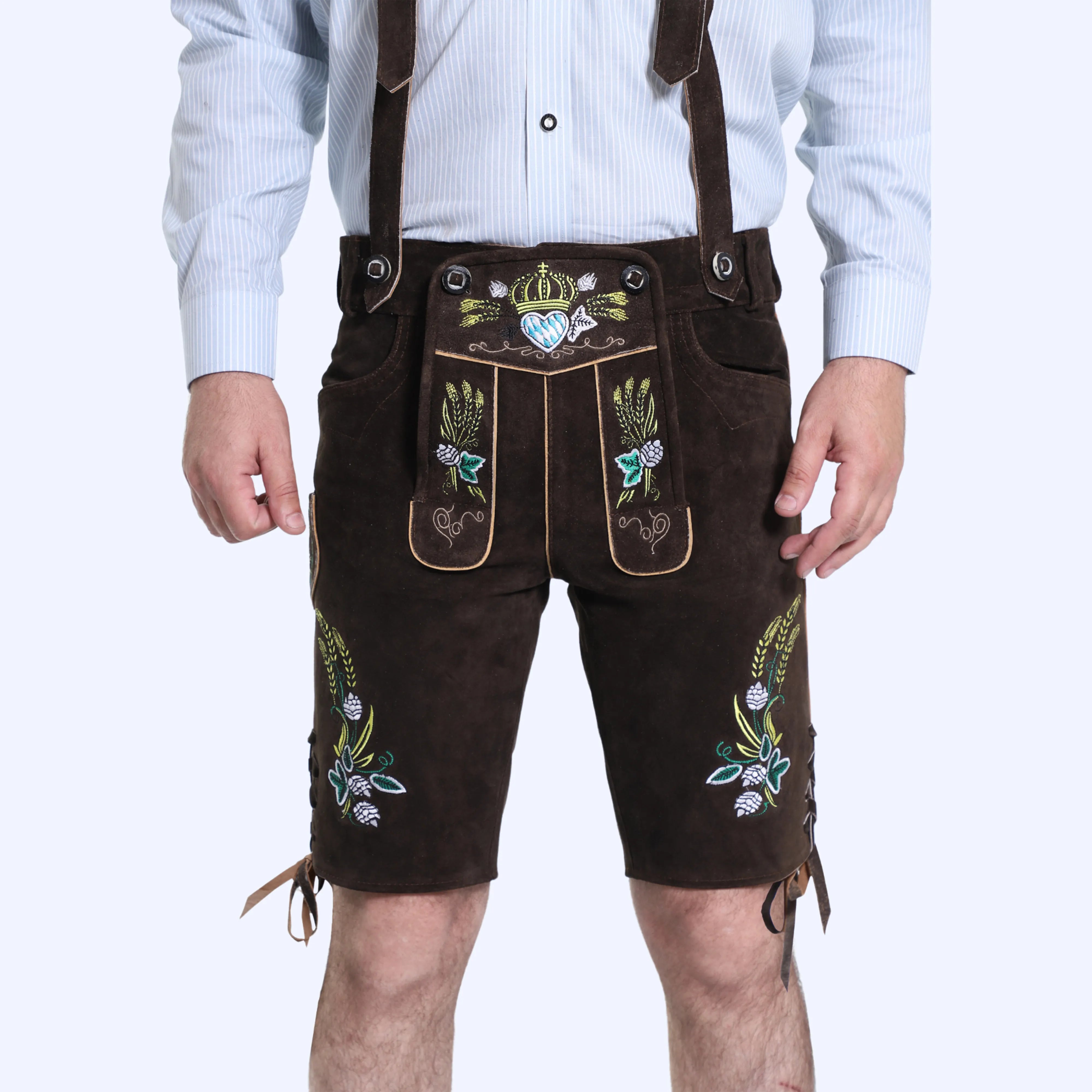 Dark Brown Authentic German Lederhosen