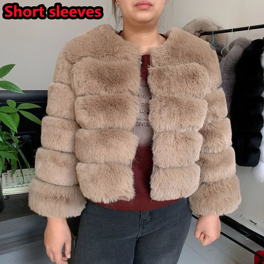 Sophie | Kunstpelzmantel Damen Eleganter Kunstpelz Mantel für Herbst und Winter 20